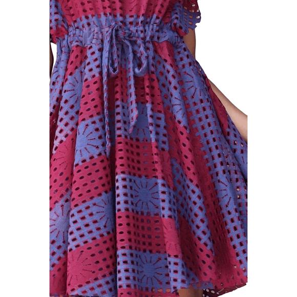 NEW EVA FRANCO simona dress in wine stripe - Picture 4 of 4